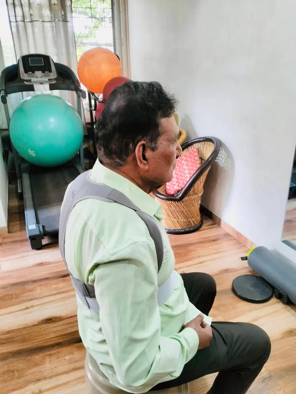 Posture correction and ergonomic training session